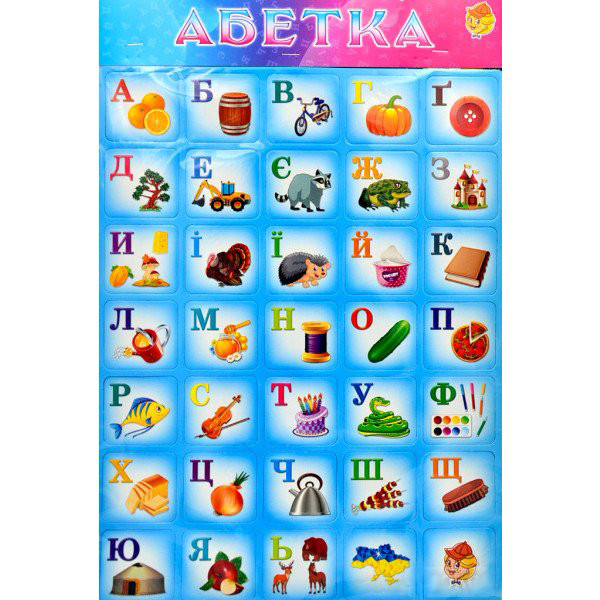 Плакат навчальний Абетка Artos Games 1144ATS Блакитний