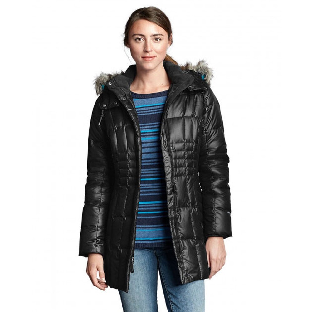 Куртка Eddie Bauer Women High Pass Down Parka BLACK XS Чорний (9942BKN)