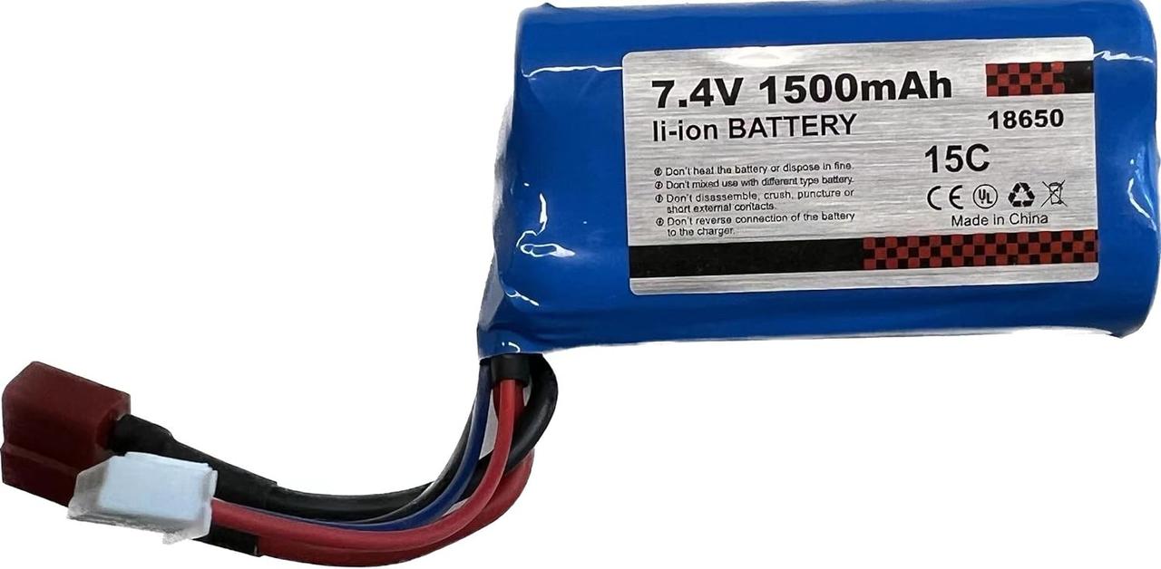 Літій-іонна акумуляторна батарея 7,4 В 1500mAh для радіокерованих моделей 16101 та 16102 WL Toys (74V1500MA)