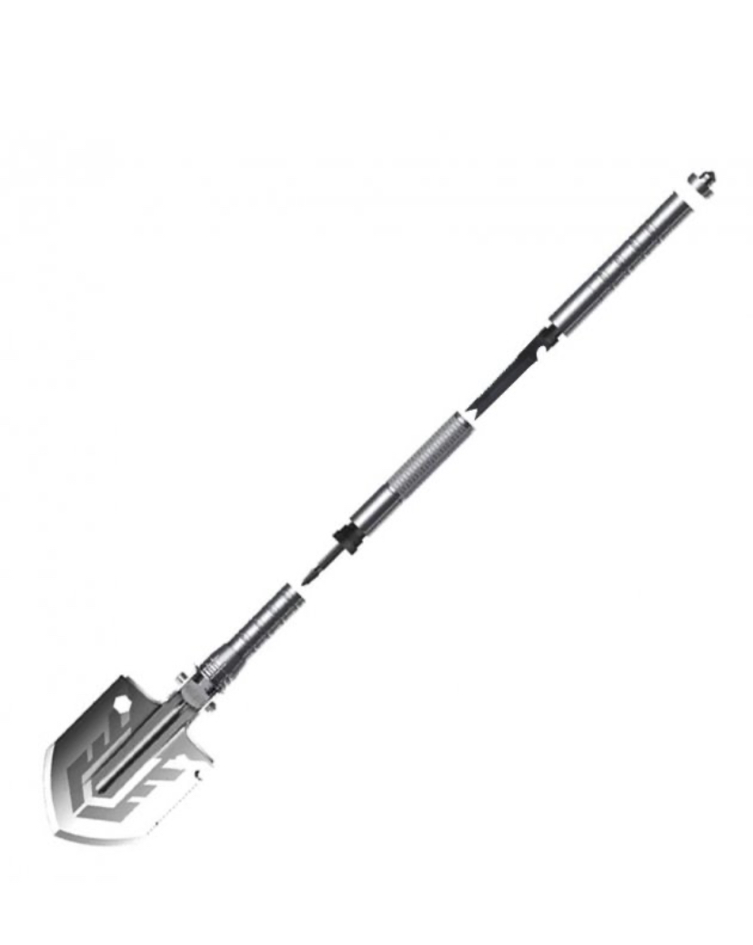 Лопата розбірна в чохлі Melad EL-2381-3 8в1 Хром