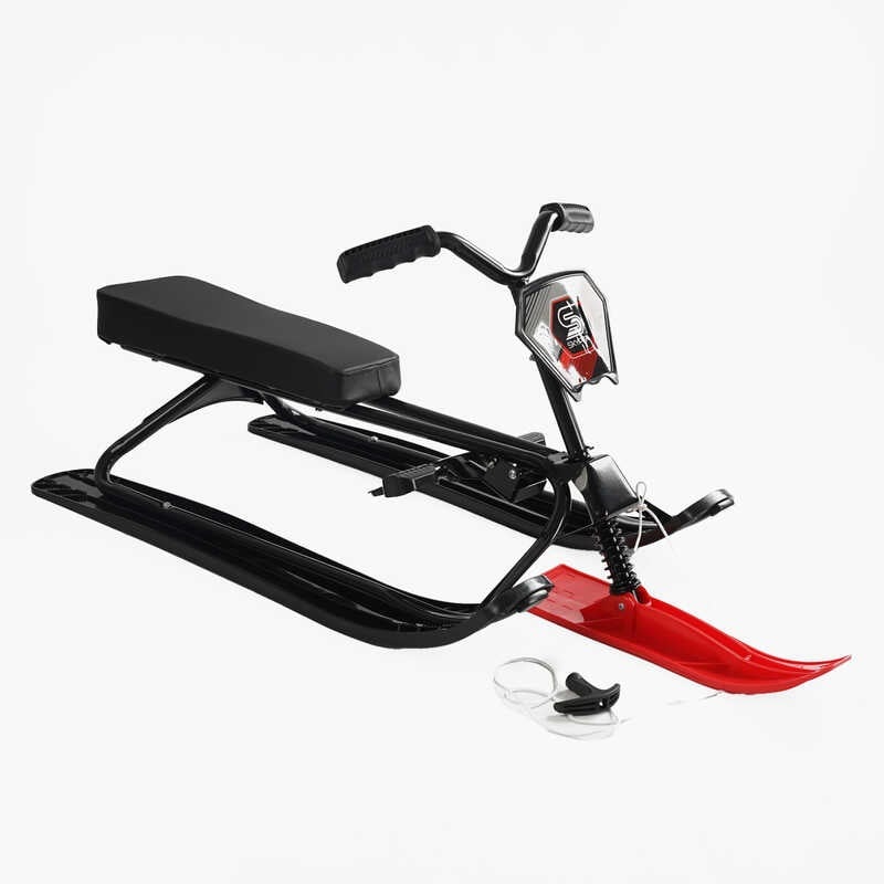 Снігокати Skyper сталева рама кермо м`яке сидіння 125х50,6х38,5 см Чорно-червоний 164556