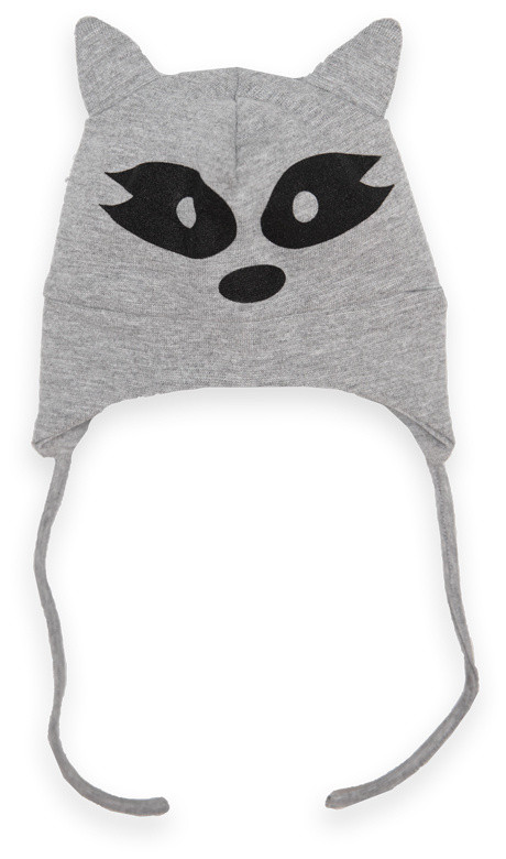 Шапка для хлопчика на зав'язках Gabbi GSK-M-23-5/1 Сірий 40-42 (13546)