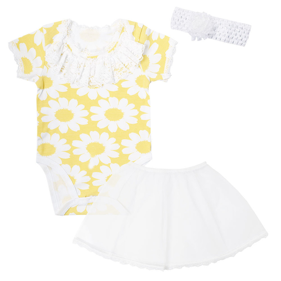 Комплект для дівчинки Gabbi КТ-19-20 Ромашка Жовтий на зріст 80 (11541)