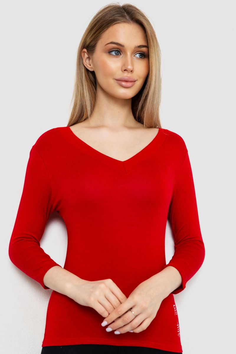 Лонгслів жіночий з рукавом 3/4 Ager Бордовий 186R508 S (109848_814023)