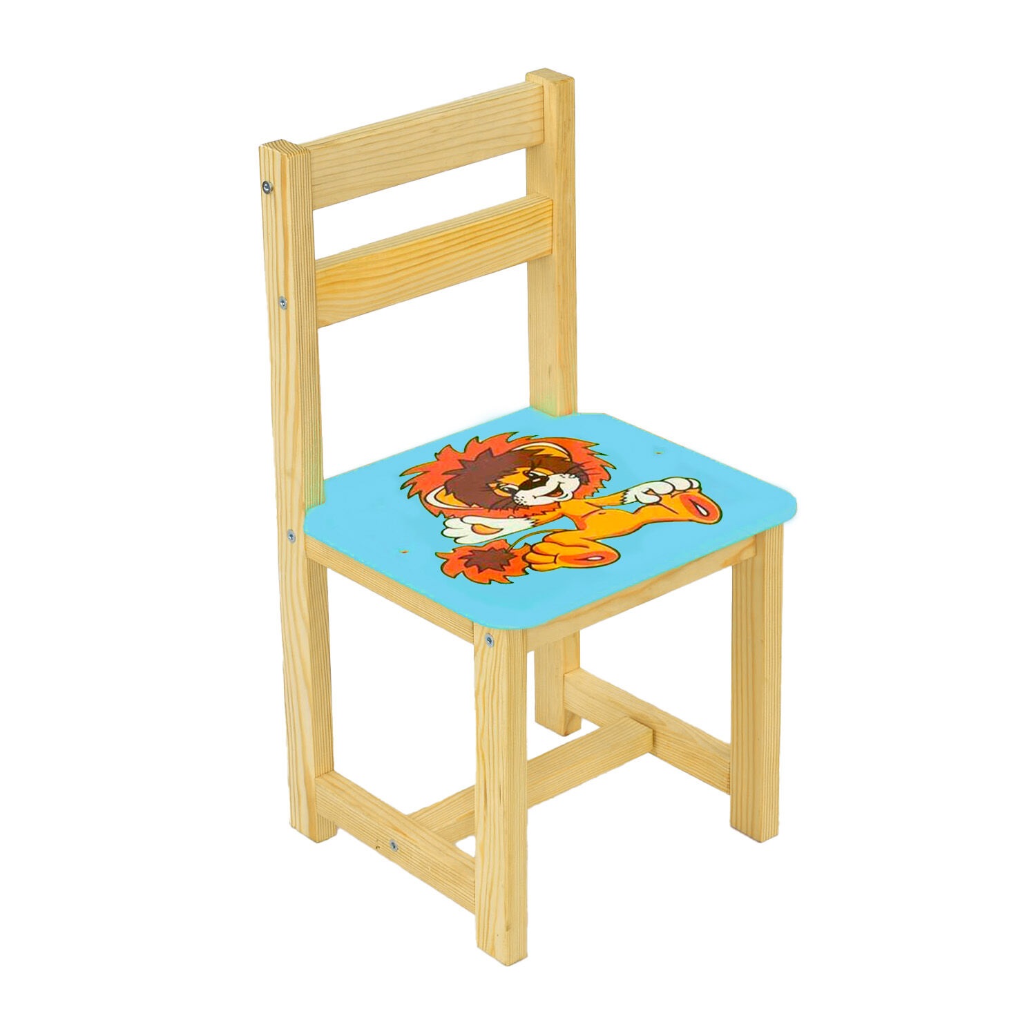 Дитячий стілець Мася Лев 54 см Блакитний (67039)