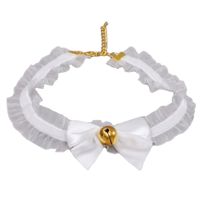 Чокер Аніме з бантиком та дзвіночком Білий (22708) Bioworld