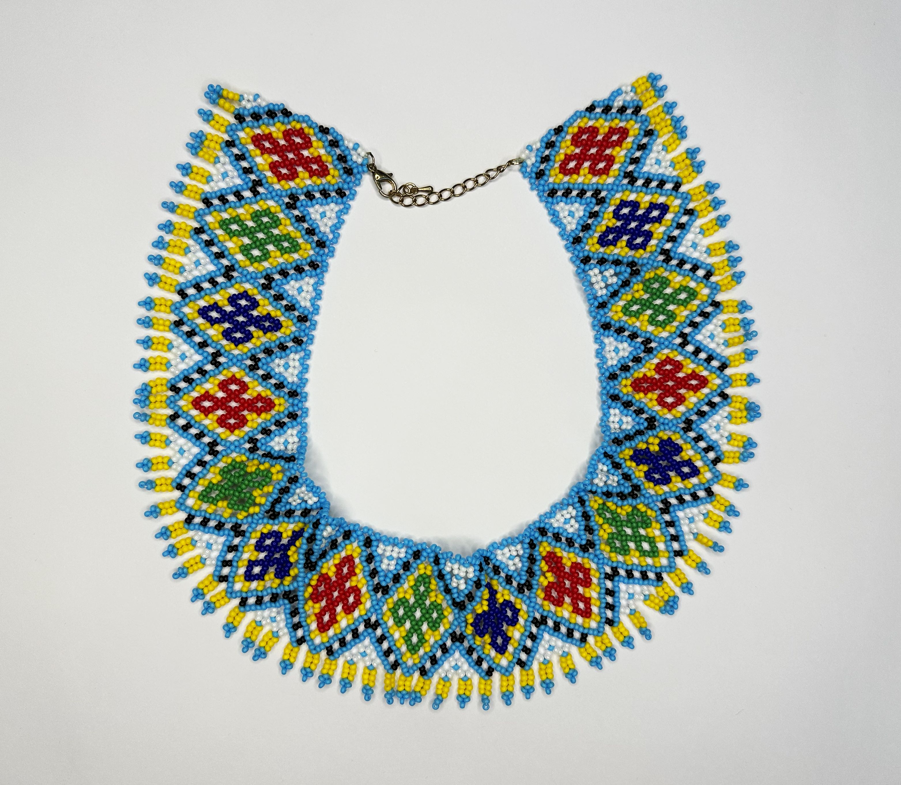 Традиційна українська силянка з бісеру HatynkaUA Necklace 42 см Різнокольоровий (SUN999_32)