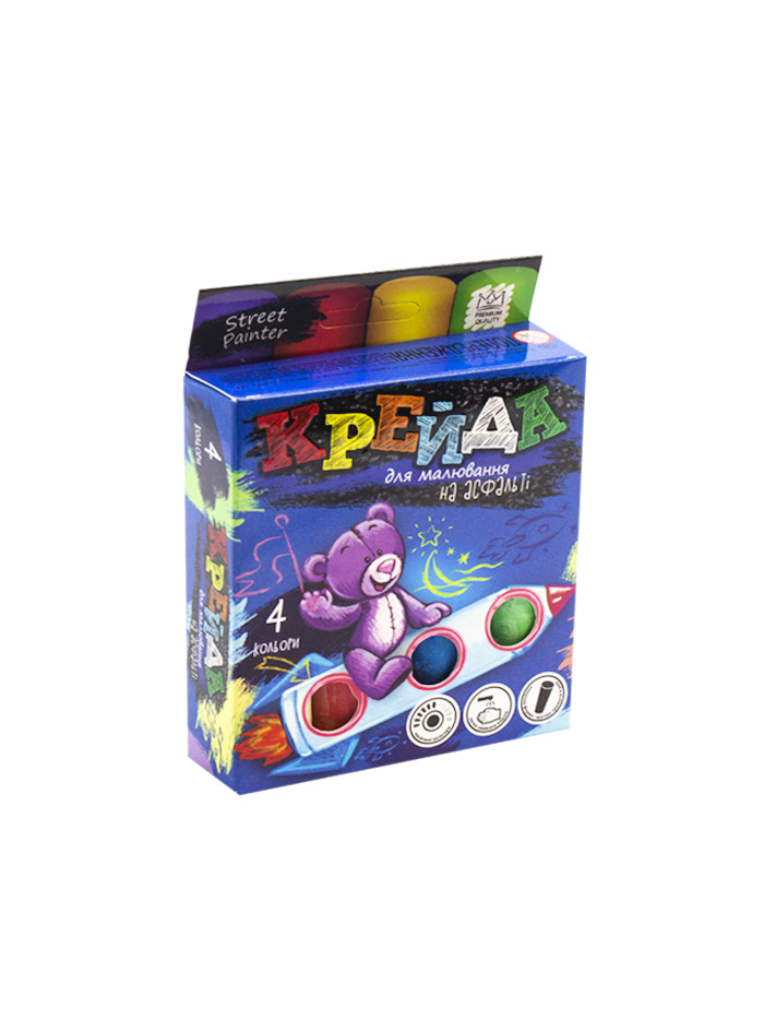 Крейда для малювання на асфальті Dankotoys 4 кольори (MEL-01-02U)