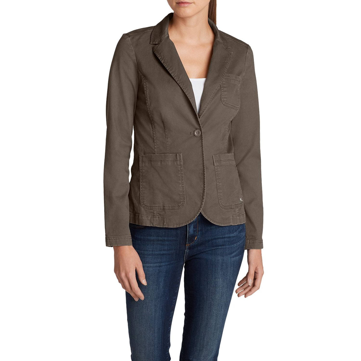 Блейзер Eddie Bauer Women Legend Wash Stretch Blazer MUSHROOM 50 Коричневий (0086MR-XXL)