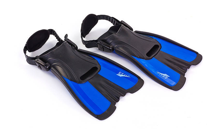 Ласти тренувальні No Brand з відкритою п'ятою SEALS F16 S (34-38) Синій