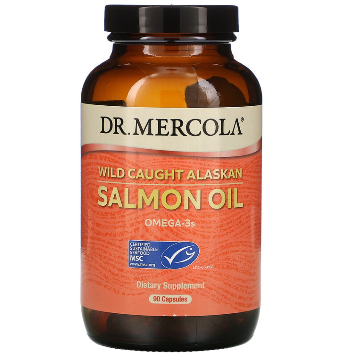 Жир дикого лосося аляски Wild Caught Alaskan Salmon Oil Dr. Mercola 90 капсул