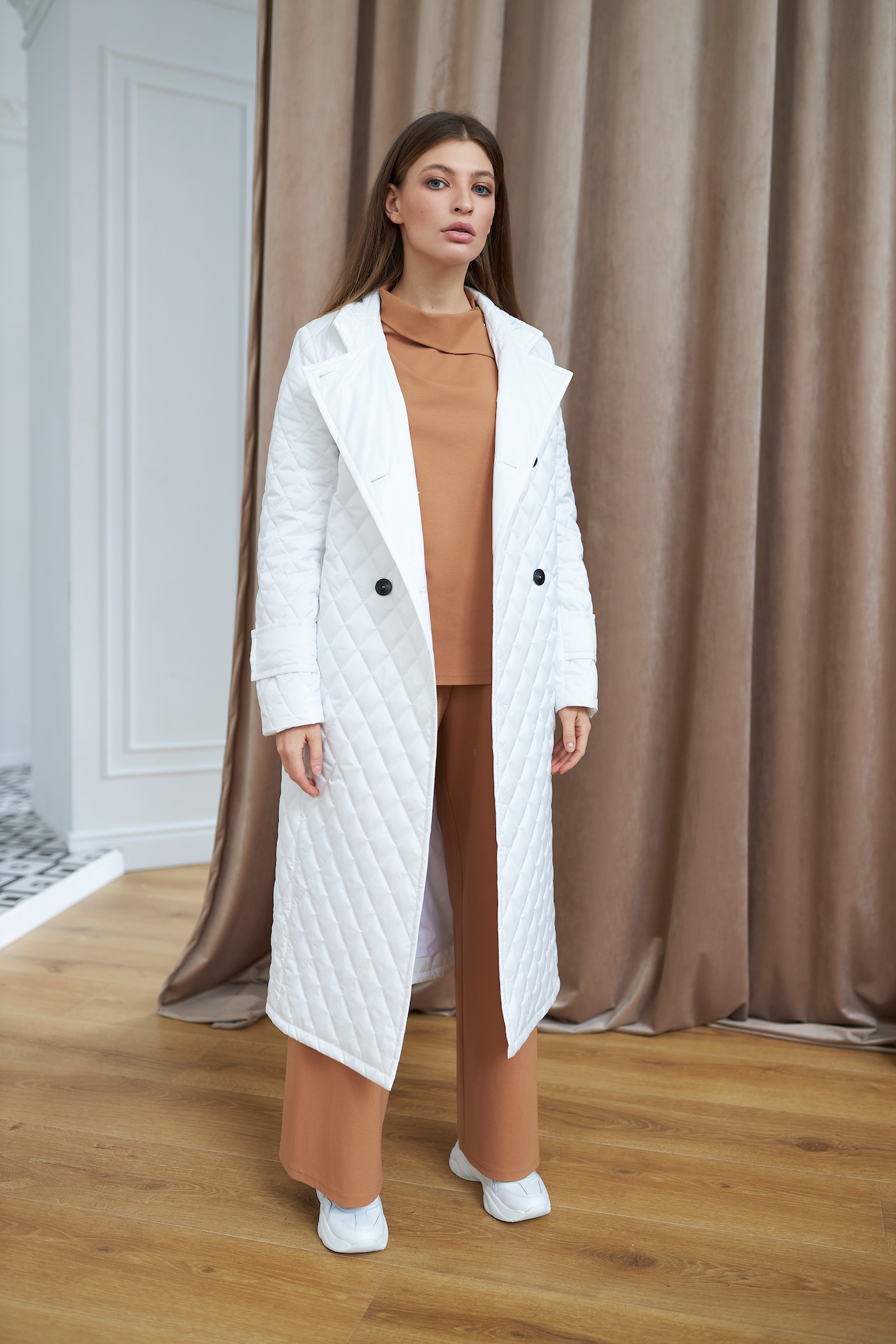 Жіночий плащ ORIGA Валери 211457 44/S Білий (998)