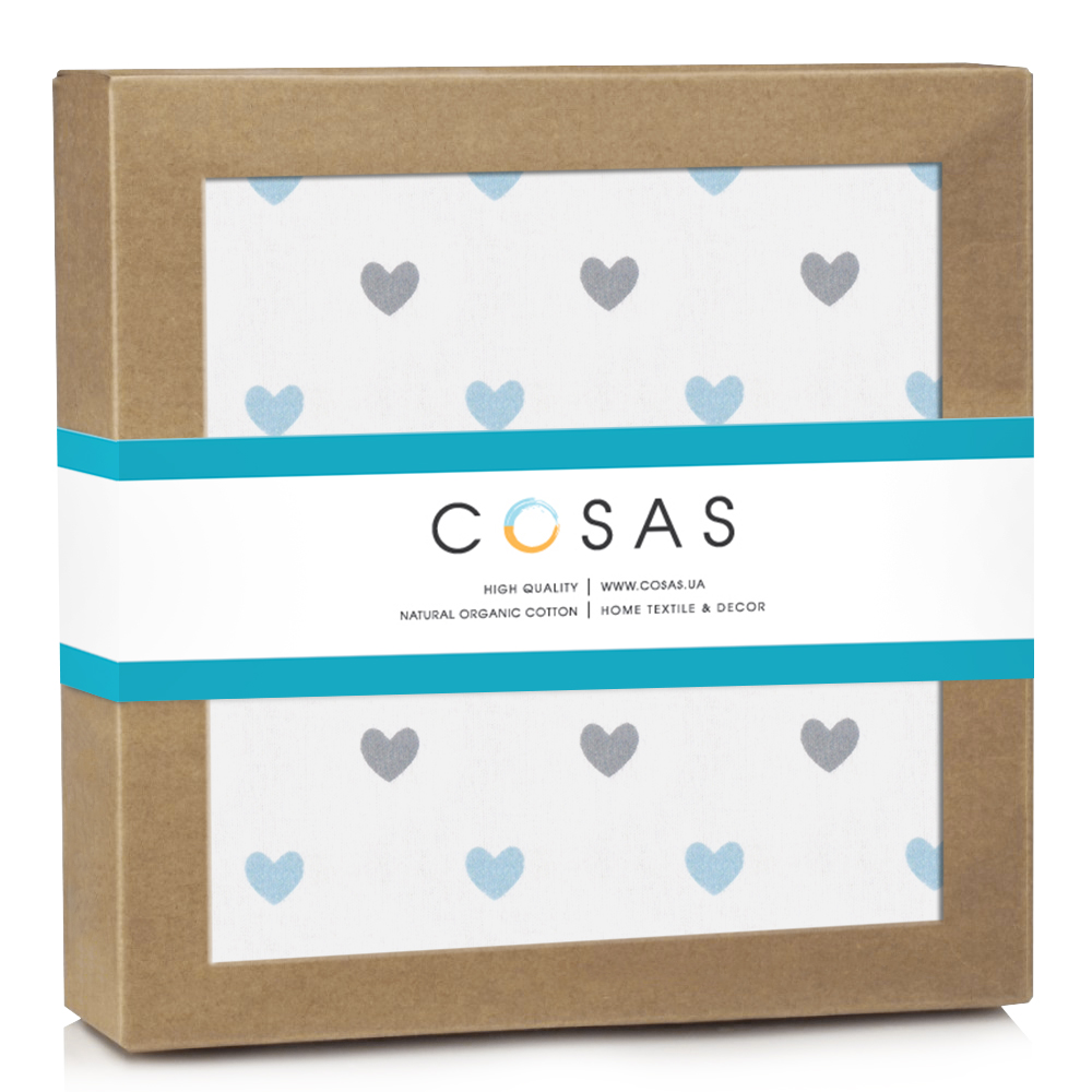 Байкові пелюшки LOVE COSAS Блакитний 80х100 см