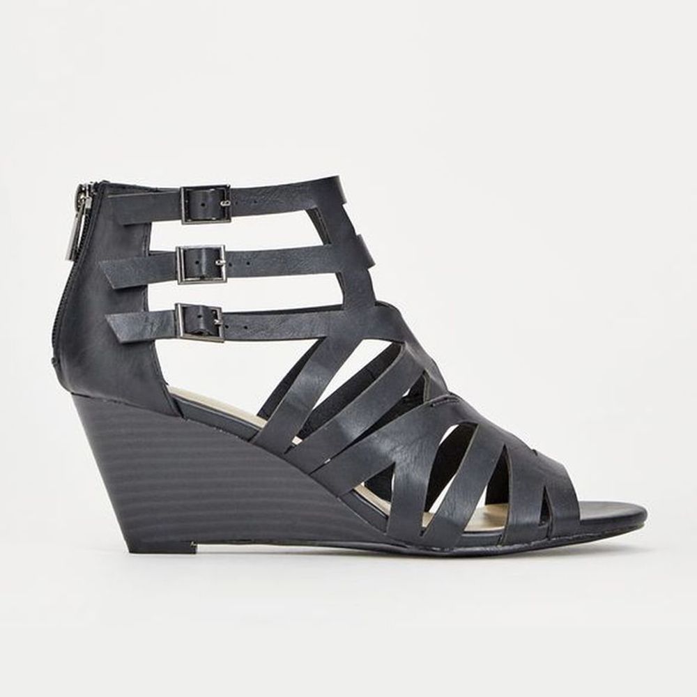 Босоніжки JustFab Womens Maile Black 41 Чорний (WE1616176BK-41)