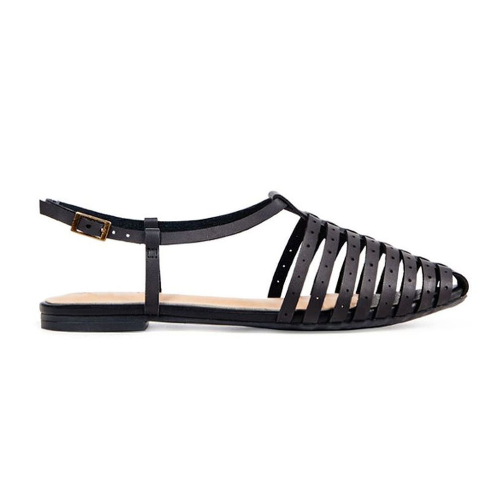Сандалії JustFab Womens Aria 37.5 Чорний (354336BK)