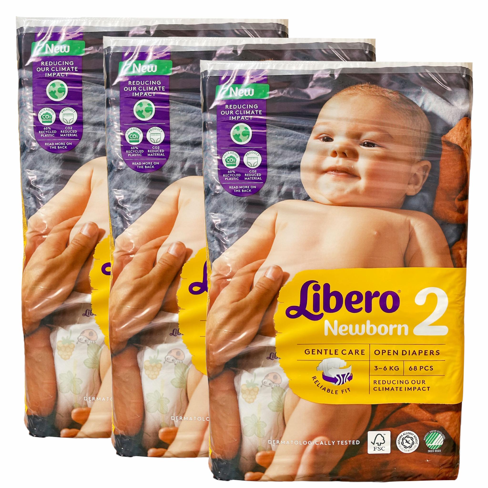 Підгузки Libero Newborn 2 3-6 кг 204 шт (106963916)
