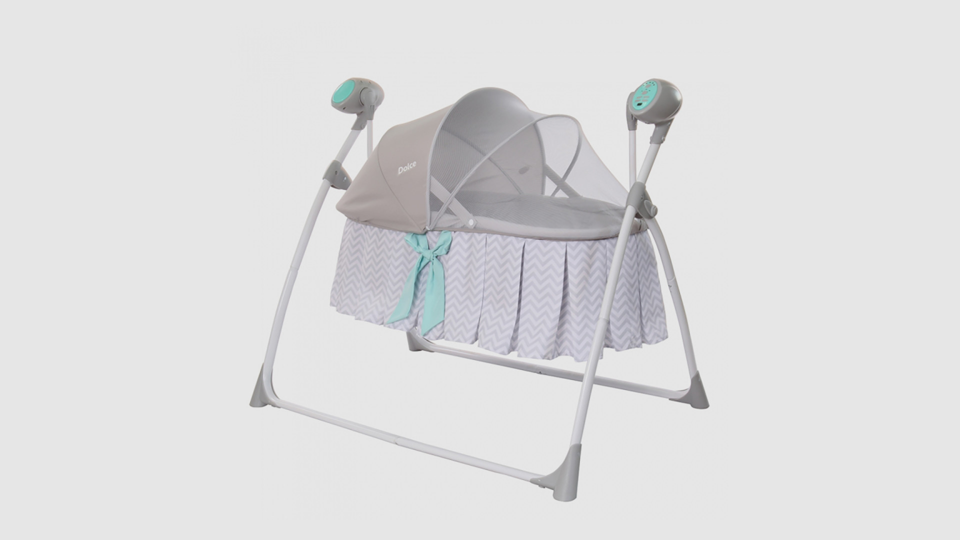 Люлька гойдалки Carello Dolce CRL-7501-LINEGREY Звуки природи Сірий (KI00544)