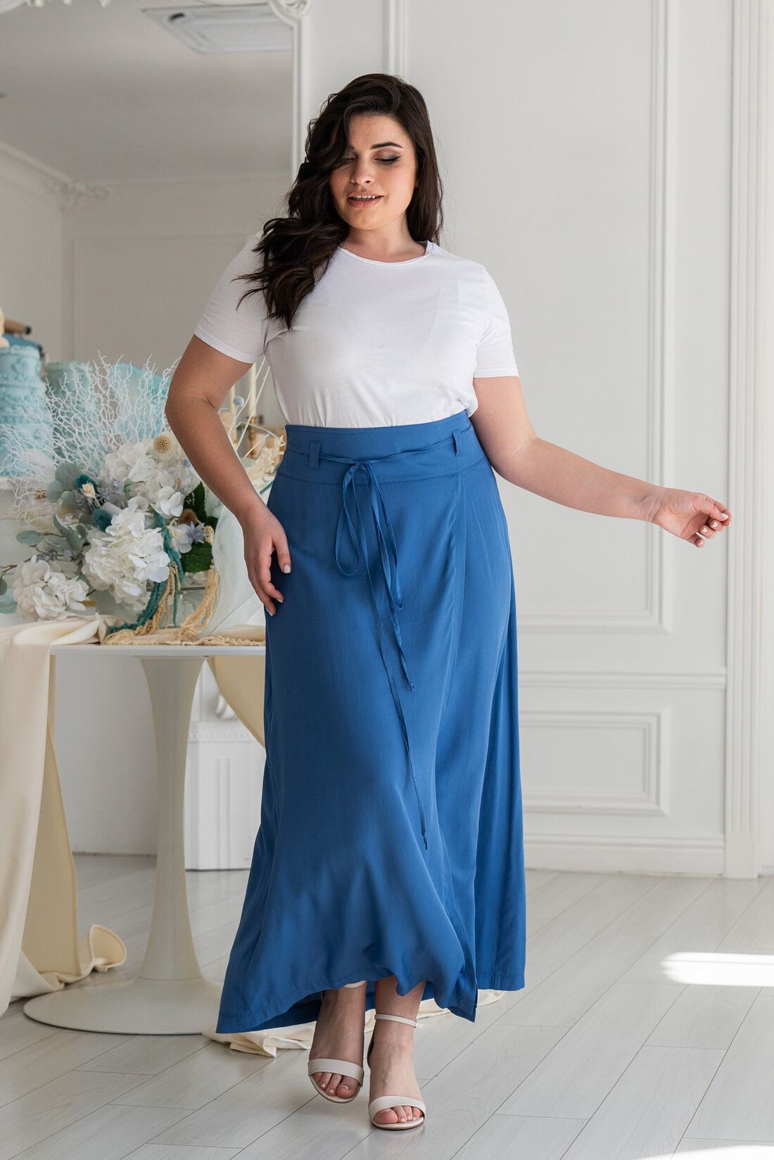 Спідниця RiMari Петра-максі СП 0423 54 Блакитний (20437)