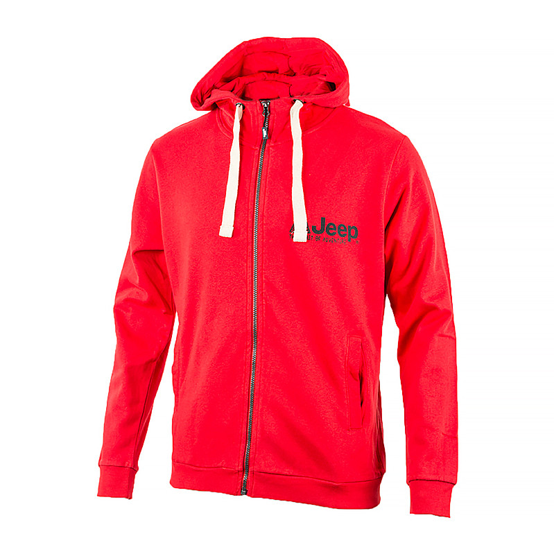 Кофта чоловіча Jeep Hooded Sweatshirt Full Zip The Spirit Of Adventure M Червоний (O102570-R699)