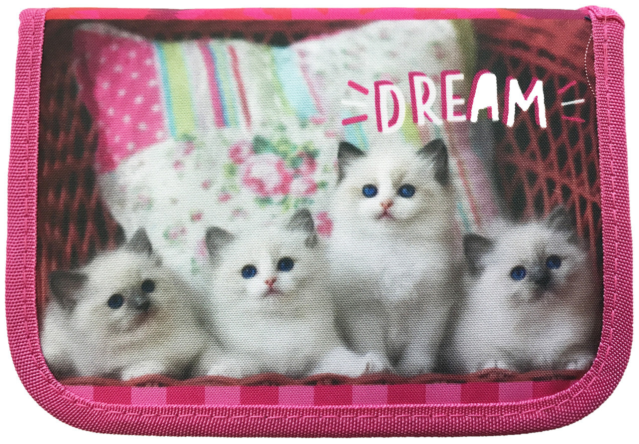 Пенал шкільний з двома відворотами Smile Dream Pink (5pv_930502)