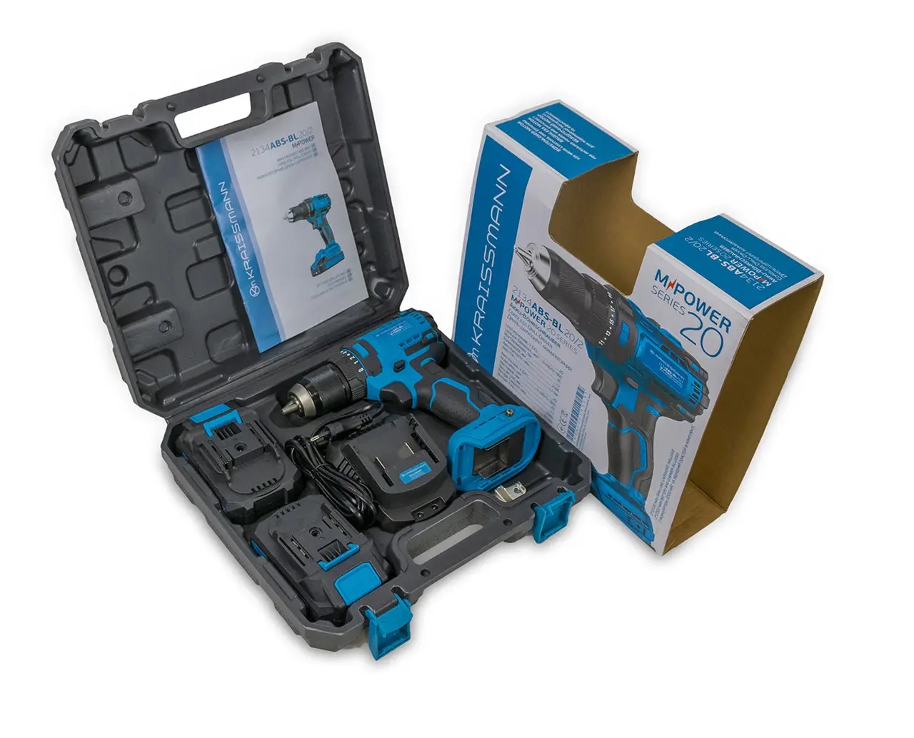 Акумуляторний шуруповерт KRAISSMANN 2134 ABS-BL 20/2
