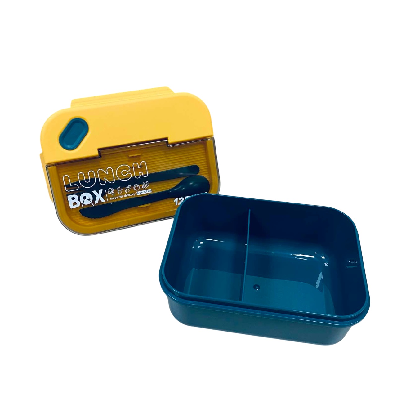 Ланч-бокс зі столовими приборами A-PLUS 2221 PB 1250 мл