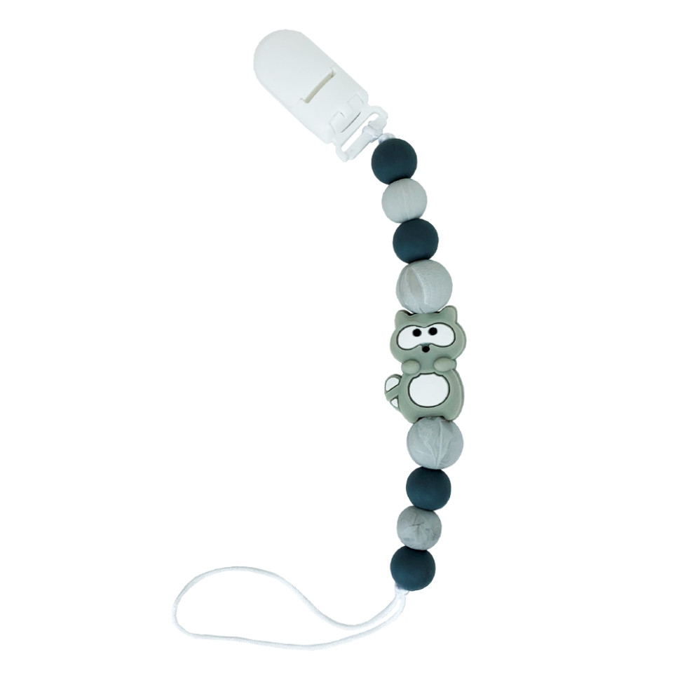 Силіконовий ланцюжок для пустушки Єнот Mega Zayka MGZ-0522 довжина 24 см