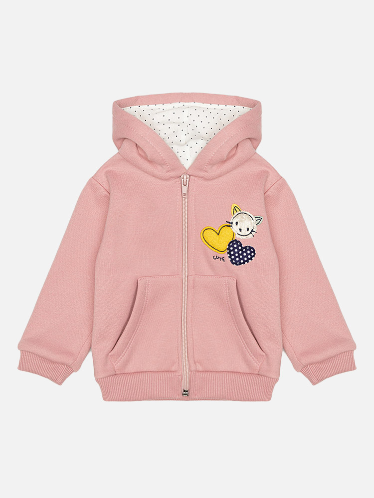 Толстовка для дівчинки 80 пудровий Pengim ЦБ-00228784