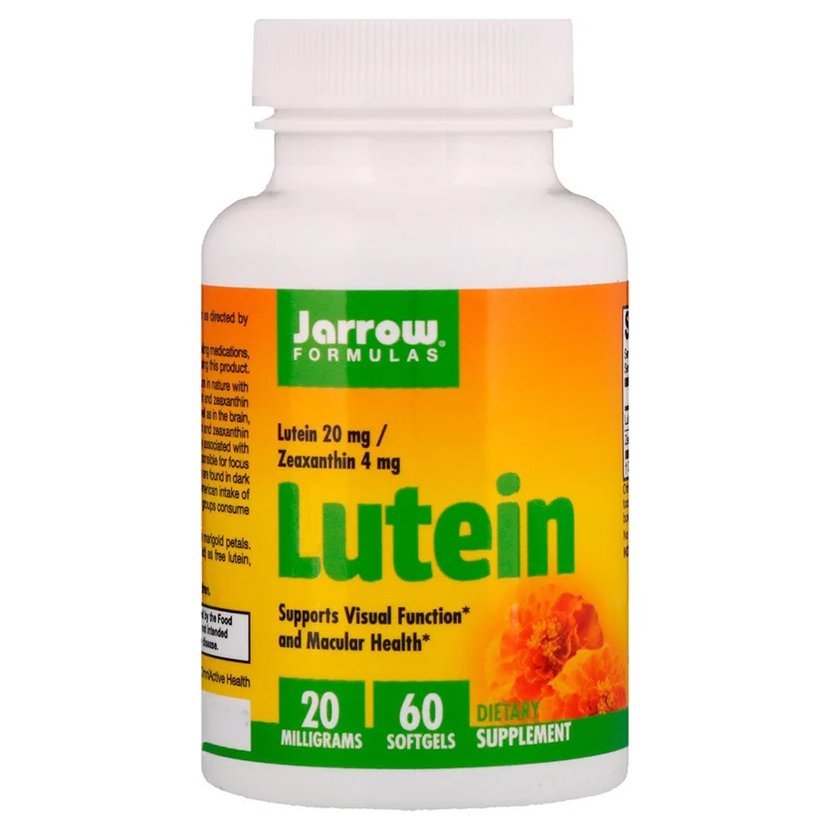 Лютеїн, 20 мг, Lutein, Jarrow Formulas, 60 желатинових капсул