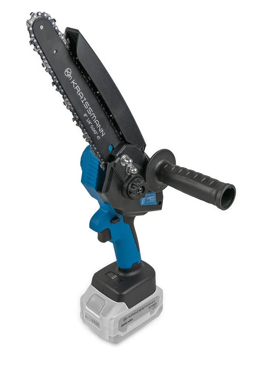 Акумуляторна ланцюгова міні-пила KRAISSMANN 2032 AKS-BL 20 MP дві АКБ по 4000 мАг зарядний пристрій кейс