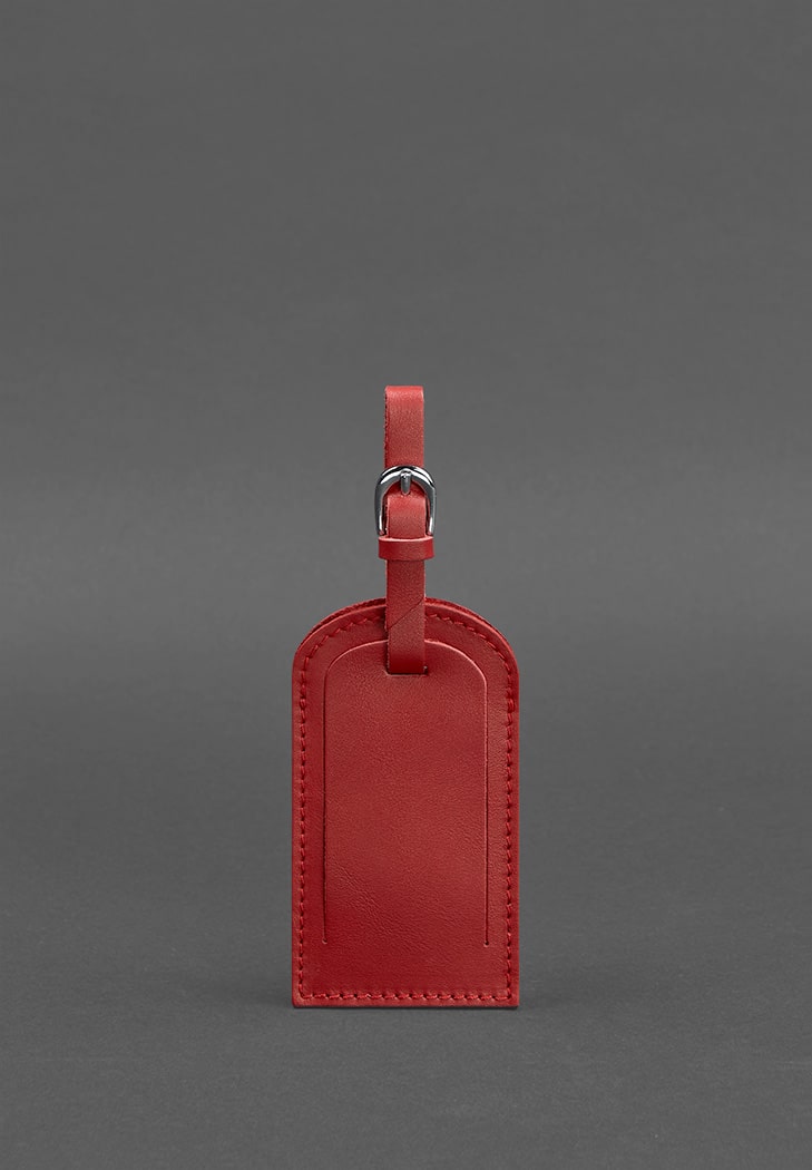 Шкіряна бірка для багажу 2.0 Червона BlankNote