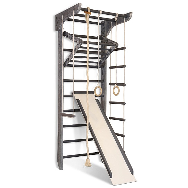 Шведська стінка SportBaby зі снарядами і турніком «Kinder Loft 3-240»