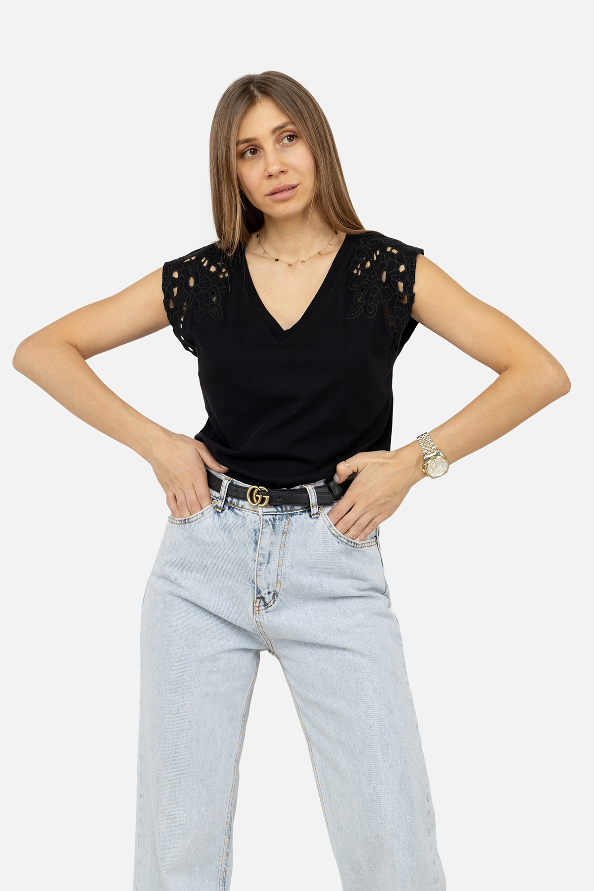 Майка жіноча Karol S Чорний ЦБ-00245758 (SKT000982689)