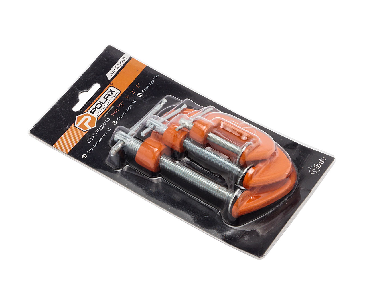 Набір струбцин Polax G-подібна 1/2/3 (22-001)