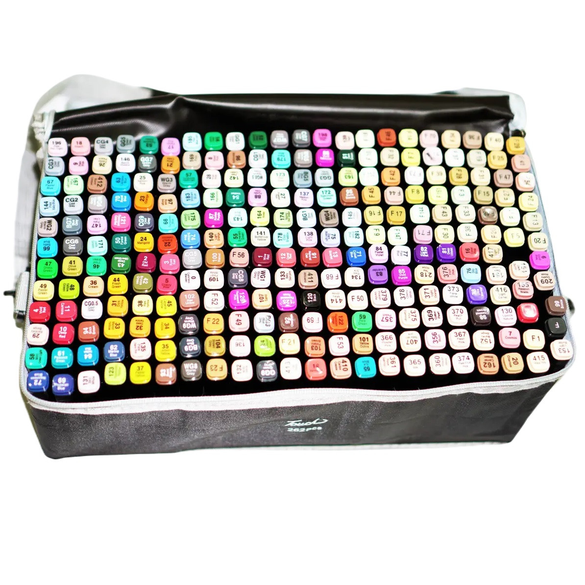 Набір двосторонніх маркерів для скетчингу Touch на спиртовій основі 262 шт Black (3_01545)