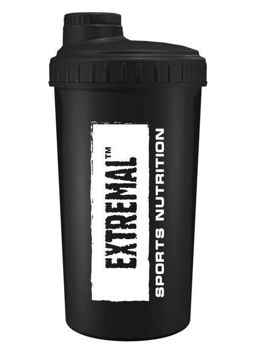 Шейкер для спортивного харчування 700 мл чорний Extremal для протеїнових коктейлів