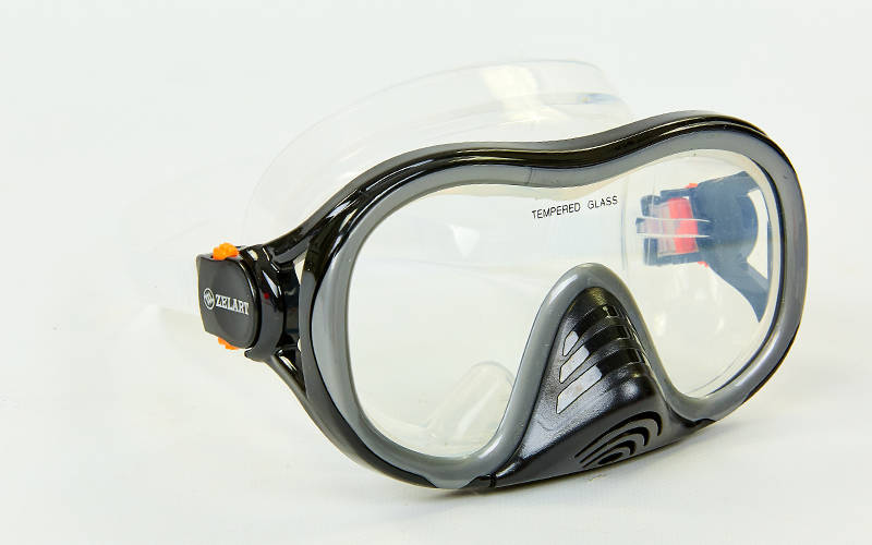 Маска для плавання No Brand Zelart M171-SIL Чорно-сірий