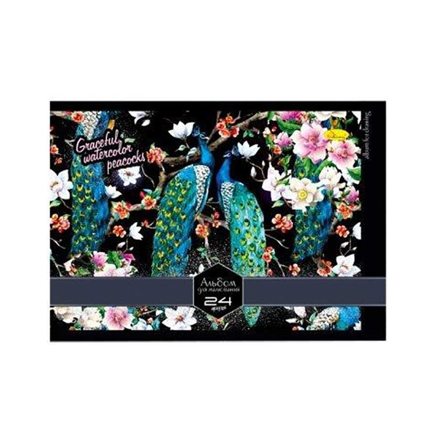 Альбом для малювання Апельсин АМ-ГП-120-24 на спіралі Павичі