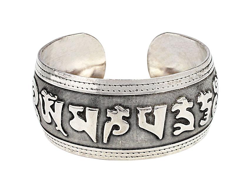 Браслет Tao CN Мантра Ом Мані Пеме Хунг 6х6х2.8 см Метал (10666)