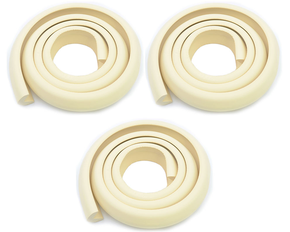 Захисні стрічки на гострі кути для безпеки дітей 3,5х1,2х200 см Бежевий (n-767)