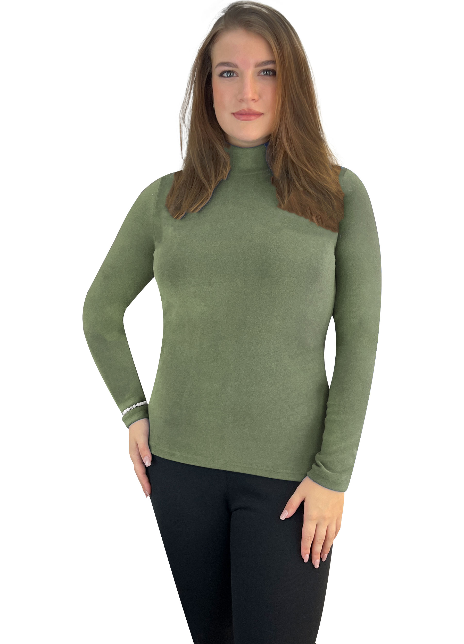 Водолазка жіноча Жемчужина Стилей 24053 48-50 Оливковий (8886)