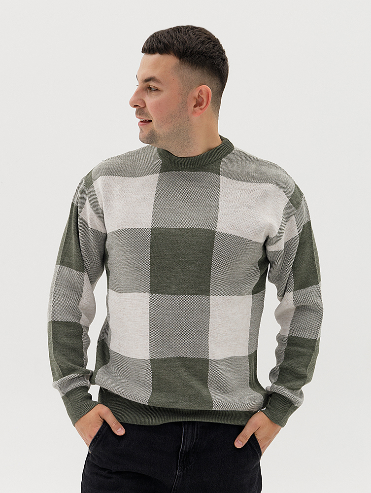 Чоловічий джемпер S хакі Figo ЦБ-00233989