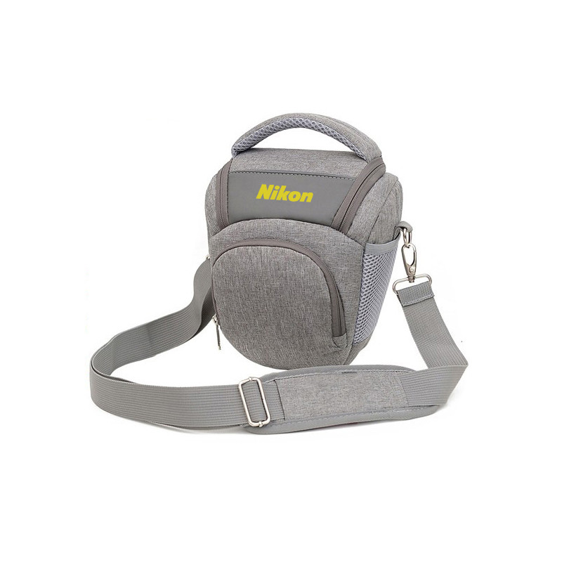 Сумка-трикутна для дзеркального фотоапарата Nikon з ременем і дощовиком 20х19х14 см Сірий (IBF079S4)