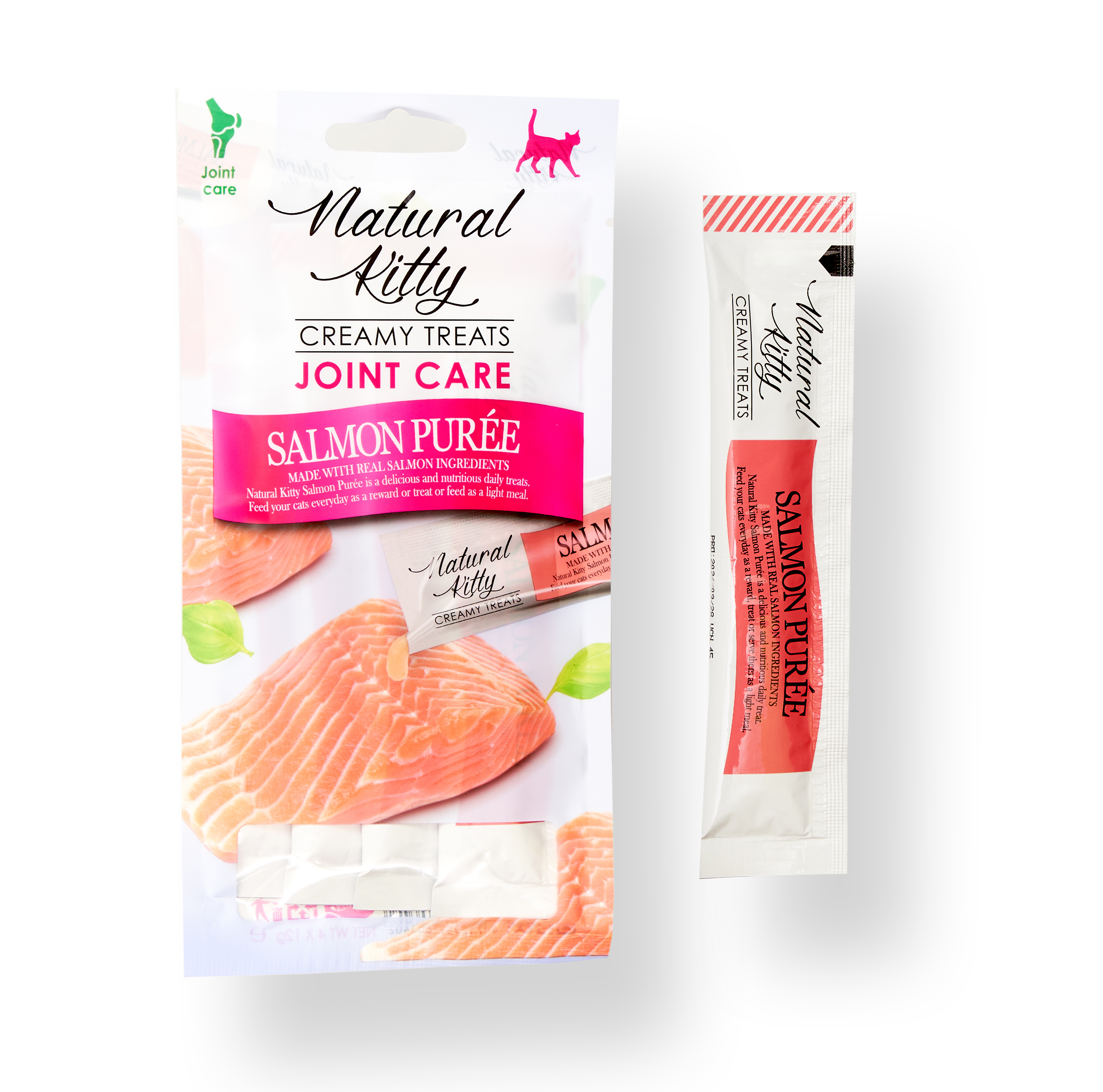 Пюре для котів Natural Kitty Догляд за суглобами Лосось 4х12 г (SNK24012)