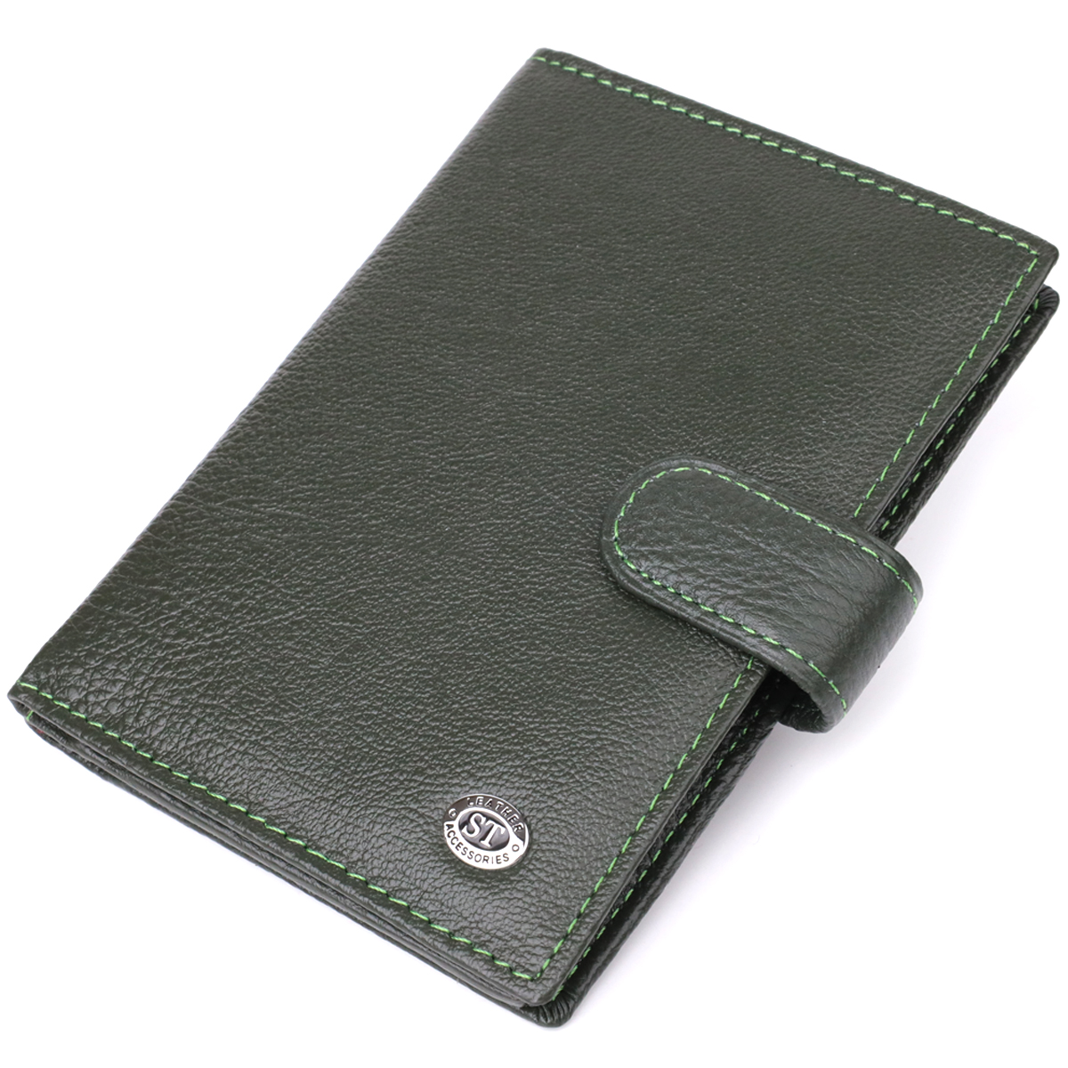 Обкладинка на документи унісекс ST Leather 23119 10х14х1 см Зелений