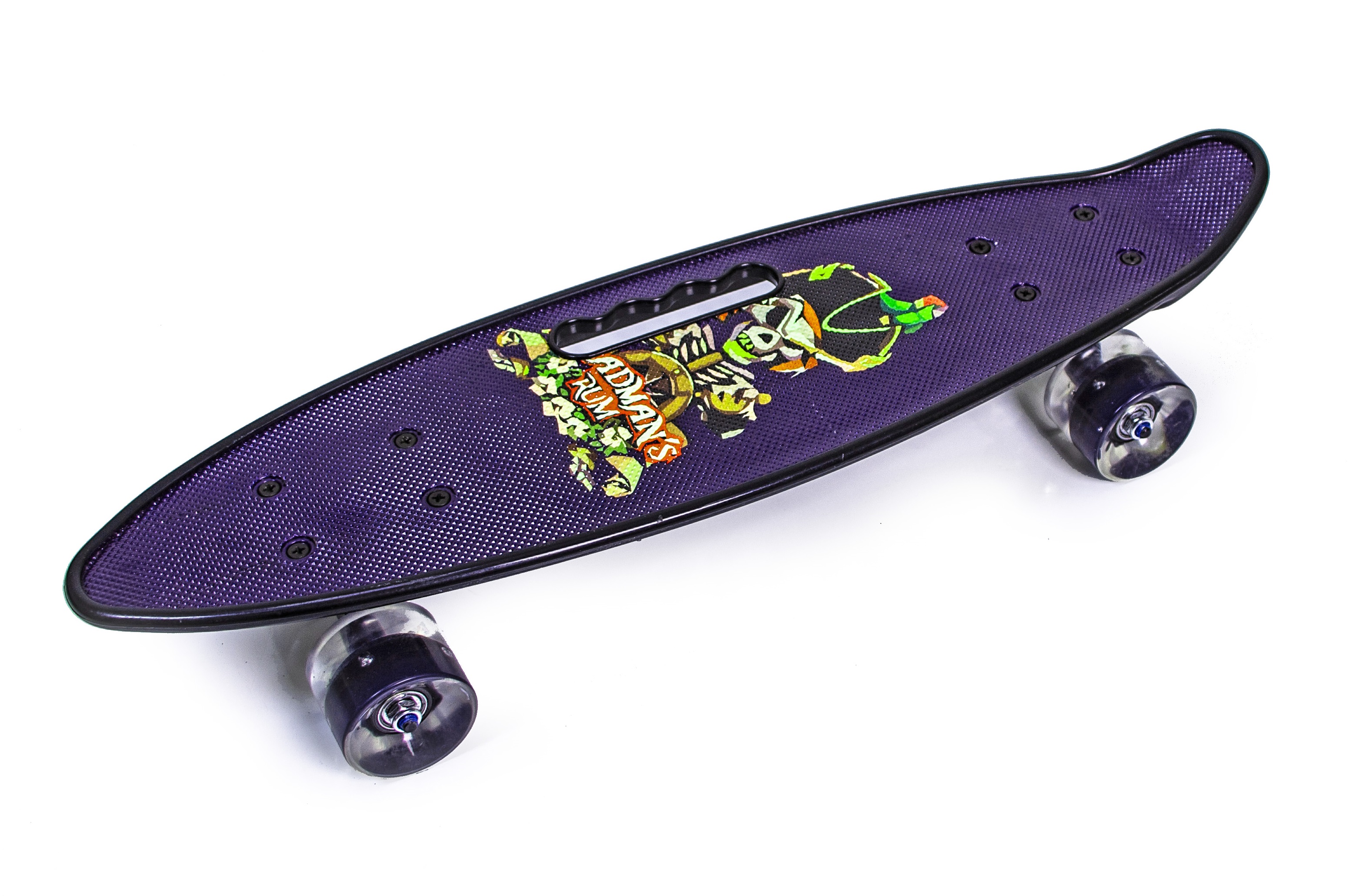 Пенні борд з ручкою "Pirate and Rum" (колеса, що світяться) 1804264360