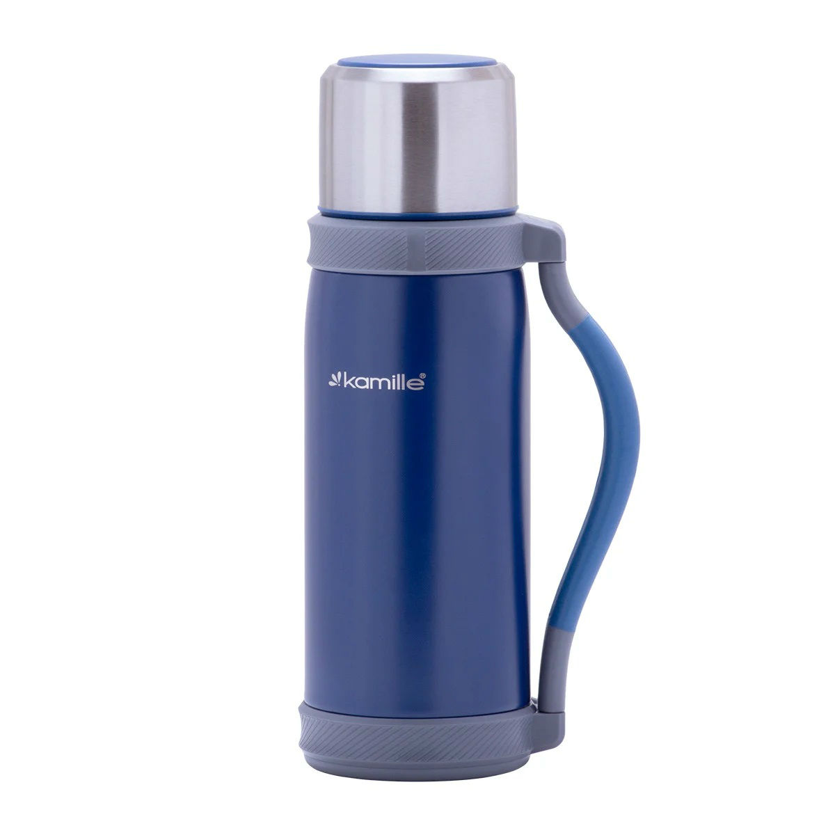 Термос Kamille КМ-2015 з нержавіючої сталі 1200 мл Синій (4970)