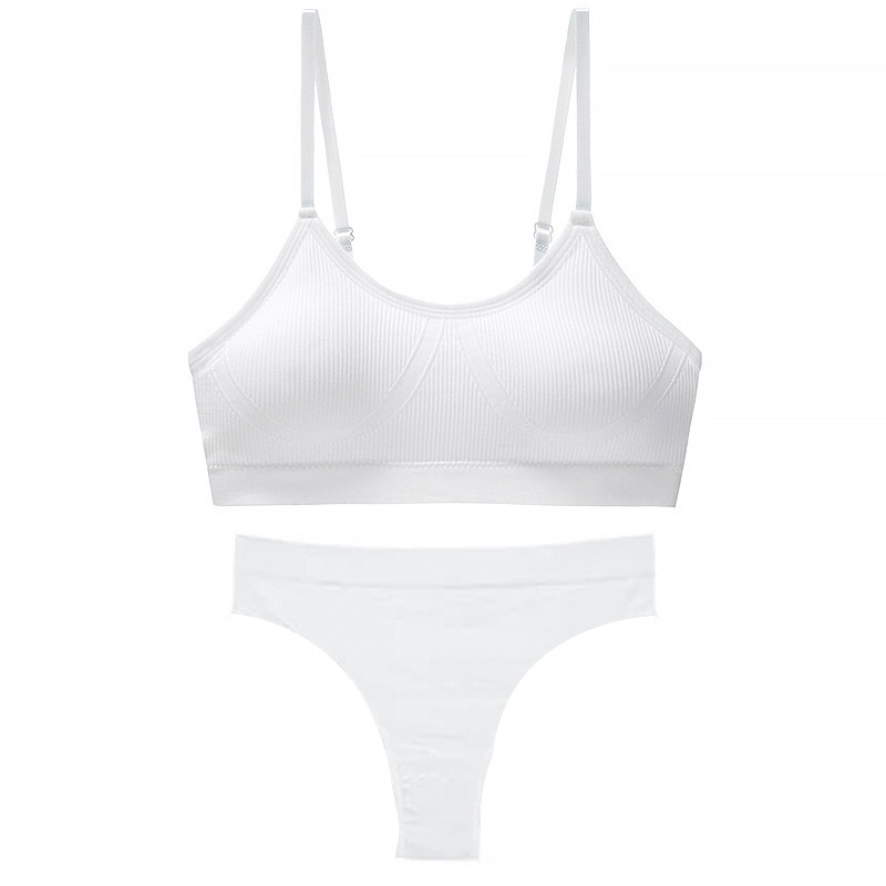 Безшовний комплект жіночої білизни No Brand 6618 XL 85 ABC Білий