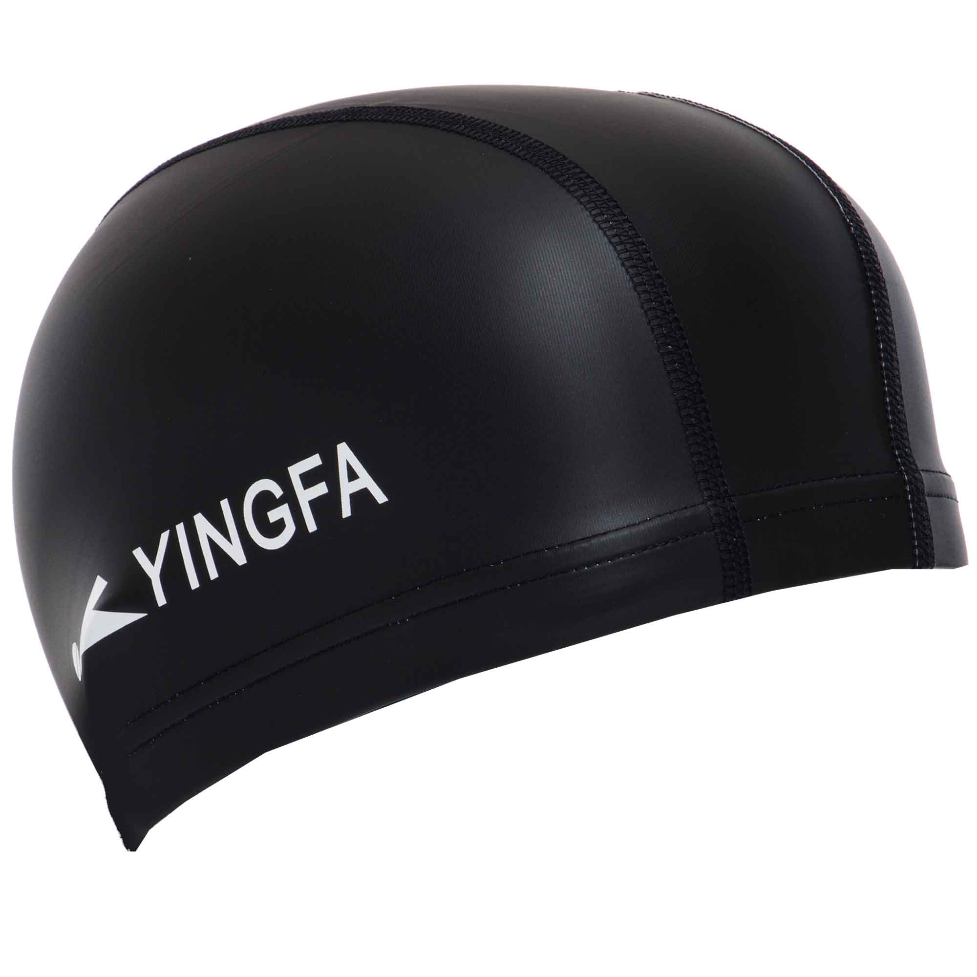 Шапочка для плавання текстильна з покриттям PU YINGFA C0078 Чорний