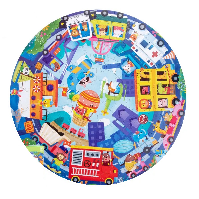 Дитячі пазли Yufeng Транспорт 108 деталей Різнокольоровий (108363)